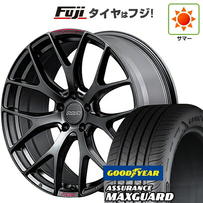 【新品国産車用5穴114.3】 夏タイヤ ホイール4本セット 225/45R19 グッドイヤー アシュアランス マックスガード(限定) RAYS レイズ ホムラ 2X7FT SPORT EDITION 7J 19インチ(送料無料)