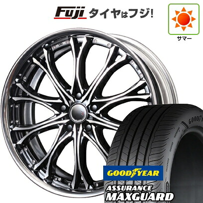 【新品国産車用5穴114.3】 夏タイヤ ホイール4本セット 225/45R19 グッドイヤー アシュアランス マックスガード(限定) エムズスピード JJクロモ フルリバースリム 7.5J 19インチ(送料無料)