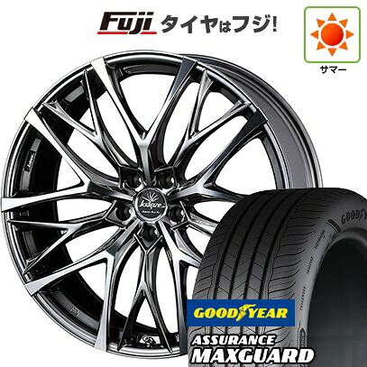 【新品国産車用5穴114.3】 夏タイヤ ホイール4本セット 225/45R19 グッドイヤー アシュアランス マックスガード(限定) WEDS ウェッズ クレンツェ ウィーバル 100EVO 8J 19インチ(送料無料)