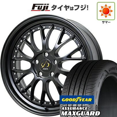 【新品国産車用5穴114.3】 夏タイヤ ホイール4本セット 225/45R19 グッドイヤー アシュアランス マックスガード(限定) ホットスタッフ シュティッヒ メッシュNR 8J 19インチ(送料無料)