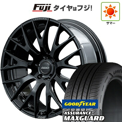 【新品国産車用5穴114.3】 夏タイヤ ホイール4本セット 225/45R19 グッドイヤー アシュアランス マックスガード(限定) RAYS レイズ ホムラ 2X9R 8J 19インチ(送料無料)
