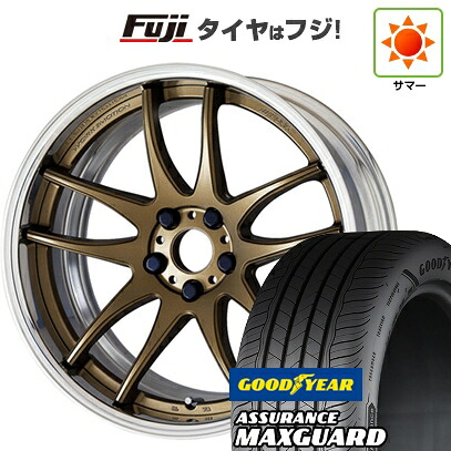 【新品国産車用5穴114.3】 夏タイヤ ホイール4本セット 225/45R19 グッドイヤー アシュアランス マックスガード(限定) WORK ワーク エモーション CR 2P 7.5J 19インチ(送料無料)