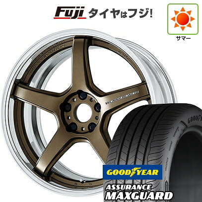 【新品国産車用5穴114.3】 夏タイヤ ホイール4本セット 225/45R19 グッドイヤー アシュアランス マックスガード(限定) WORK ワーク エモーション T5R 2P 7.5J 19インチ(送料無料)