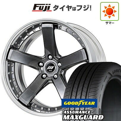 【新品国産車用5穴114.3】 夏タイヤ ホイール4本セット 225/45R19 グッドイヤー アシュアランス マックスガード(限定) WORK ワーク バックレーベルジースト BST-2 7.5J 19インチ(送料無料)