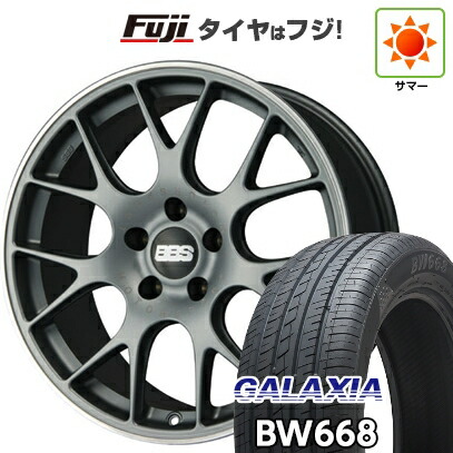 【新品国産車用5穴114.3】 夏タイヤ ホイール4本セット 225/55R19 ギャラクシア BW668(限定) BBS GERMANY CH-R サテンチタニウム 8J 19インチ(送料無料)
