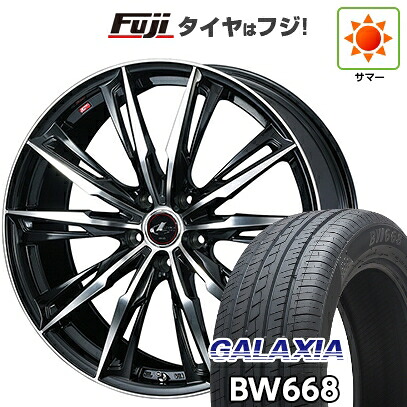 【新品国産車用5穴114.3】 夏タイヤ ホイール4本セット 235/55R19 ギャラクシア BW668(限定) WEDS ウェッズ レオニス GX 8J 19インチ(送料無料)