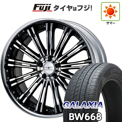 【新品国産車用5穴114.3】 夏タイヤ ホイール4本セット 225/55R19 ギャラクシア BW668(限定) WALD ヴァルド レノヴァティオ 2P R12-C 8J 19インチ(送料無料)