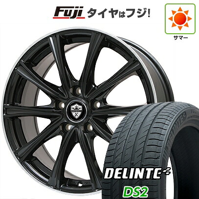 【新品】フリード クロスター 夏タイヤ ホイール4本セット 185/65R15 デリンテ DS2(限定) エルベ エステローザ MZV ブラックリムポリッシュ 6J 15インチ(送料無料)