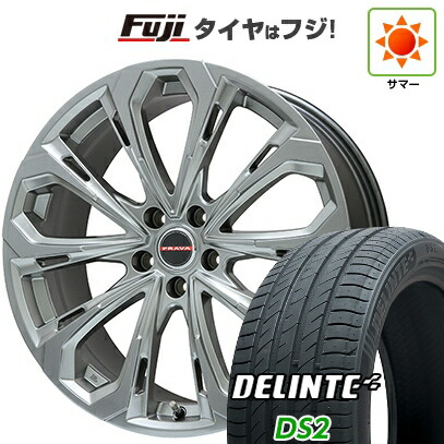 【新品国産車用5穴114.3】 夏タイヤ ホイール4本セット 245/45R19 デリンテ DS2(限定) ビッグウエイ レイシーン プラバ5X(クロームハイパーシルバー) 8J 19インチ(送料無料)