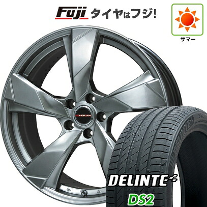 【新品国産車用5穴114.3】 夏タイヤ ホイール4本セット 245/40R19 デリンテ DS2(限定) プレミックス ヴェランV(クロームハイパーシルバー) 8J 19インチ(送料無料)｜フジ スペシャルセレクション 70,125円
