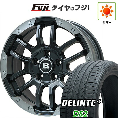 【新品国産車用5穴114.3】 夏タイヤ ホイール4本セット 215/50R18 デリンテ DS2(限定) ビッグウエイ B-LUGNAS FRD(マットブラック/ブラッククリアリム) 7.5J 18インチ(送料無料)