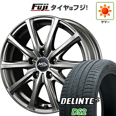 【新品国産車用5穴100】 夏タイヤ ホイール4本セット 225/60R17 デリンテ DS2(限定) MID WHEELS V25 メタリックグレー 7J 17インチ(送料無料)