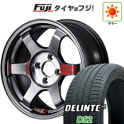 【新品国産車用5穴100】 夏タイヤ ホイール4本セット 215/45R17 デリンテ DS2(限定) RAYS レイズ ボルクレーシング TE37 サーガ SL 7.5J 17インチ(送料無料)