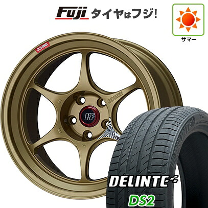 【新品国産車用5穴100】 夏タイヤ ホイール4本セット 215/45R17 デリンテ DS2(限定) ENKEI エンケイ PerformanceLine PF06 ゴールド 7.5J 17インチ(送料無料)