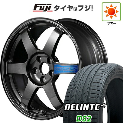 【新品国産車用5穴100】 夏タイヤ ホイール4本セット 215/45R17 デリンテ DS2(限定) RAYS レイズ ボルクレーシング TE37 サーガ クラブレーサー 7.5J 17インチ(送料無料)