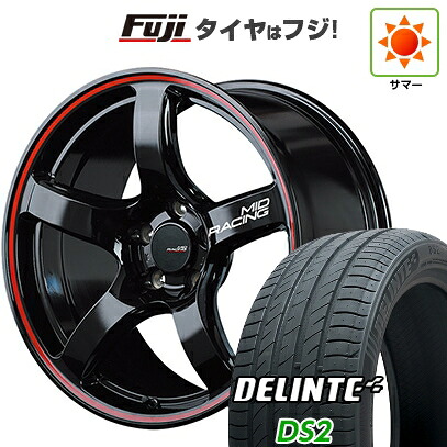 【新品国産車用5穴100】 夏タイヤ ホイール4本セット 205/50R17 デリンテ DS2(限定) MID WHEELS MID RACING R50 7J 17インチ(送料無料)