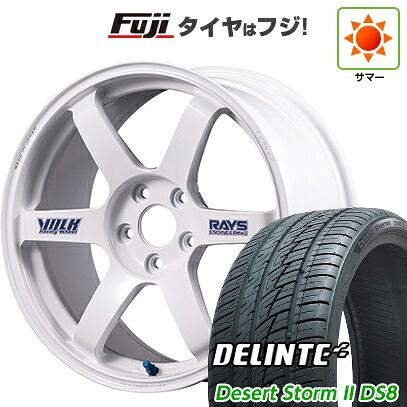 【新品国産車用5穴114.3】 夏タイヤ ホイール4本セット 225/35R20 デリンテ デザートストームII DS8(限定) RAYS レイズ ボルクレーシング TE37 サーガ S-plus 30thステッカーVer 8.5J 20インチ(送料無料)|フジ スペシャルセレクション