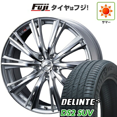 【新品国産車用5穴114.3】 夏タイヤ ホイール4本セット 225/55R18 デリンテ DS2 SUV(限定) WEDS ウェッズ レオニス WX 7J 18インチ(送料無料)