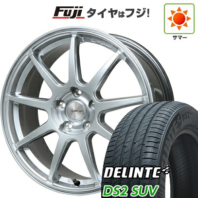 【新品国産車用5穴114.3】 夏タイヤ ホイール4本セット 225/55R18 デリンテ DS2 SUV(限定) レアマイスター LMスポーツ LM-QR ハイパーシルバー 7.5J 18インチ(送料無料)