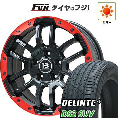 【新品国産車用5穴114.3】 夏タイヤ ホイール4本セット 235/50R18 デリンテ DS2 SUV(限定) ビッグウエイ B-LUGNAS FRD(マットブラック/レッドリム) 7.5J 18インチ(送料無料)