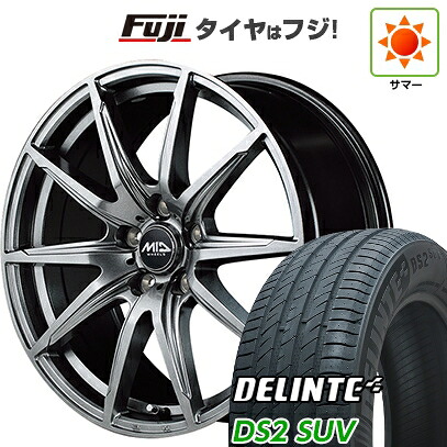 【新品国産車用5穴114.3】 夏タイヤ ホイール4本セット 225/60R18 デリンテ DS2 SUV(限定) MID WHEELS SLS 8J 18インチ(送料無料)