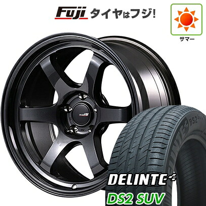 【新品国産車用5穴114.3】 夏タイヤ ホイール4本セット 225/55R18 デリンテ DS2 SUV(限定) MID WHEELS MID RACING R06 7.5J 18インチ(送料無料)
