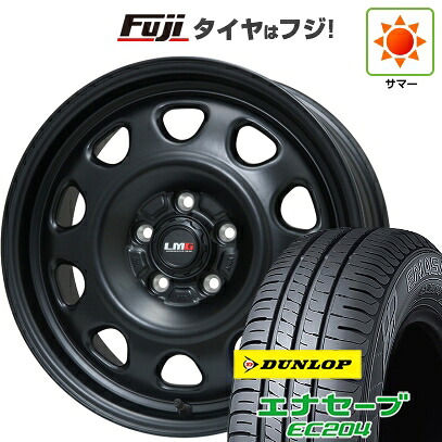 【新品国産車用5穴114.3】 夏タイヤ ホイール4本セット 215/60R17 ダンロップ エナセーブ EC204 レアマイスター LMG OFF-STYLE(マットブラック) 7J 17インチ(送料無料)｜フジ スペシャルセレクション