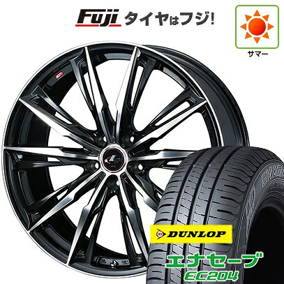 【新品国産車用5穴114.3】 夏タイヤ ホイール4本セット 215/60R17 ダンロップ エナセーブ EC204 WEDS ウェッズ レオニス GX 7J 17インチ(送料無料)