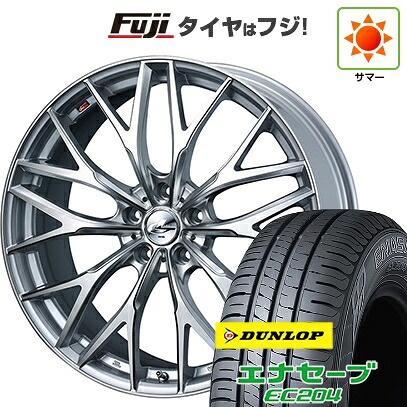 【新品国産車用5穴114.3】 夏タイヤ ホイール4本セット 215/60R17 ダンロップ エナセーブ EC204 WEDS ウェッズ レオニス MX 7J 17インチ(送料無料)