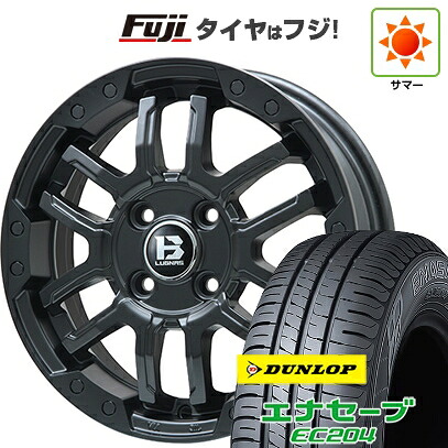 【新品国産車用5穴114.3】 夏タイヤ ホイール4本セット 205/60R16 ダンロップ エナセーブ EC204 ビッグウエイ B-LUGNAS FRD(マットブラック) 6.5J 16インチ(送料無料)