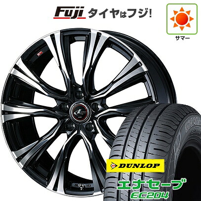 【新品国産車用5穴114.3】 夏タイヤ ホイール4本セット 215/60R17 ダンロップ エナセーブ EC204 WEDS ウェッズ レオニス VR 7J 17インチ(送料無料)|フジ スペシャルセレクション