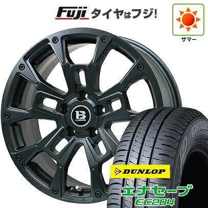 【新品国産車用5穴114.3】 夏タイヤ ホイール4本セット 215/60R17 ダンロップ エナセーブ EC204 ビッグウエイ B-LUGNAS BRD(マットブラック) 7J 17インチ(送料無料)｜フジ スペシャルセレクション