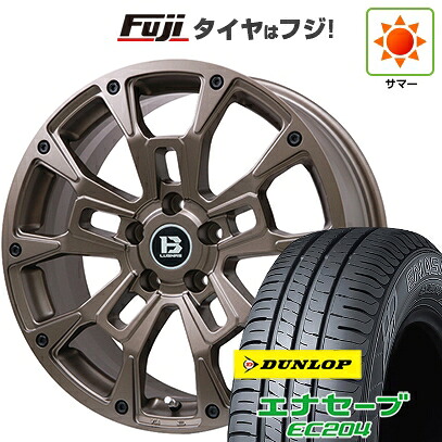 【新品国産車用5穴114.3】 夏タイヤ ホイール4本セット 205/60R16 ダンロップ エナセーブ EC204 ビッグウエイ B-LUGNAS BRD(マットブロンズ) 6.5J 16インチ(送料無料)|フジ スペシャルセレクション