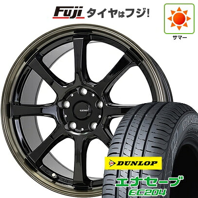 【新品国産車用5穴114.3】 夏タイヤ ホイール4本セット 215/60R17 ダンロップ エナセーブ EC204 ホットスタッフ ジースピード P-08 7J 17インチ(送料無料)