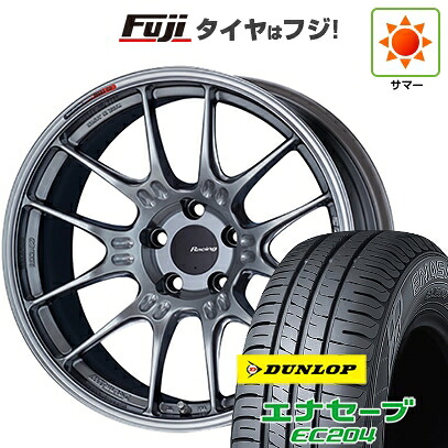 【新品国産車用5穴114.3】 夏タイヤ ホイール4本セット 215/60R17 ダンロップ エナセーブ EC204 ENKEI エンケイ Racing GTC02 7.5J 17インチ(送料無料)