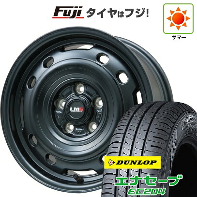【新品国産車用5穴100】 夏タイヤ ホイール4本セット 195/65R15 ダンロップ エナセーブ EC204 レアマイスター LMG OFF-STYLE 2 (マットブラック) 6J 15インチ(送料無料)