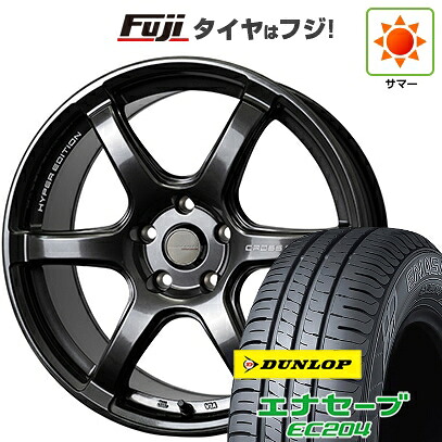 【新品国産車用5穴114.3】 夏タイヤ ホイール4本セット 215/60R17 ダンロップ エナセーブ EC204 ホットスタッフ クロススピード ハイパーエディションRS6 7.5J 17インチ(送料無料)｜フジ スペシャルセレクション