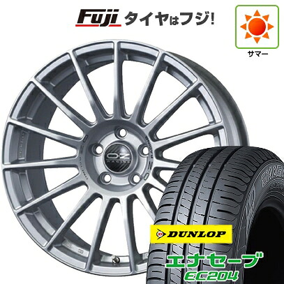【新品国産車用5穴114.3】 夏タイヤ ホイール4本セット 215/60R17 ダンロップ エナセーブ EC204 OZ スーパーツーリズモ LM 7.5J 17インチ(送料無料)|フジ スペシャルセレクション
