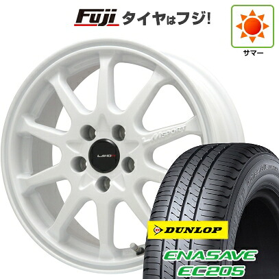 【新品】フリード クロスター 夏タイヤ ホイール4本セット 185/65R15 ダンロップ エナセーブ EC205 レアマイスター LMスポーツ LM-10R(ホワイト) 6J 15インチ(送料無料)|フジ スペシャルセレクション