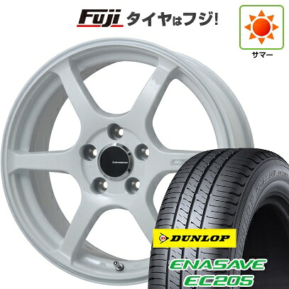 【新品国産車用5穴100】 夏タイヤ ホイール4本セット 205/50R17 ダンロップ エナセーブ EC205 レアマイスター CS-V6(ホワイト) 7J 17インチ(送料無料)|フジ スペシャルセレクション