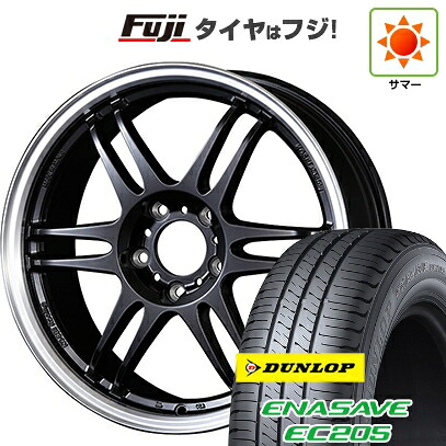 【新品国産車用5穴100】 夏タイヤ ホイール4本セット 215/45R17 ダンロップ エナセーブ EC205 コーセイ K-1レーシング レヴ 7J 17インチ(送料無料)