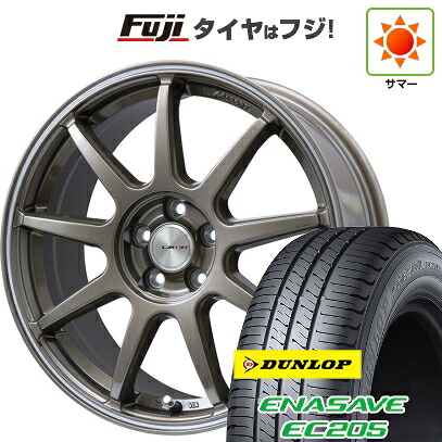 【新品国産車用5穴114.3】 夏タイヤ ホイール4本セット 205/60R16 ダンロップ エナセーブ EC205 レアマイスター LMスポーツ LM-QR ブロンズ/ラインポリッシュ 7J 16インチ(送料無料)