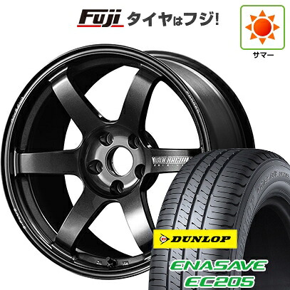 【新品国産車用5穴100】 夏タイヤ ホイール4本セット 215/45R17 ダンロップ エナセーブ EC205 RAYS レイズ ボルクレーシング TE37 サーガ S-plus 7.5J 17インチ(送料無料)｜フジ スペシャルセレクション