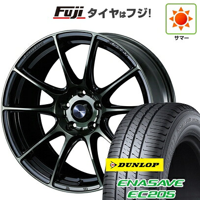 【新品国産車用5穴100】 夏タイヤ ホイール4本セット 205/50R17 ダンロップ エナセーブ EC205 WEDS ウェッズスポーツ SA-25R 7J 17インチ(送料無料)
