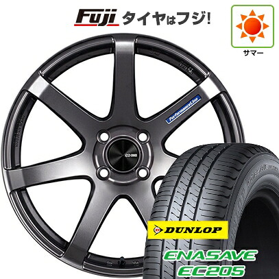 【新品国産車用5穴100】 夏タイヤ ホイール4本セット 215/45R17 ダンロップ エナセーブ EC205 ENKEI エンケイ PerformanceLine PF07 7.5J 17インチ(送料無料)