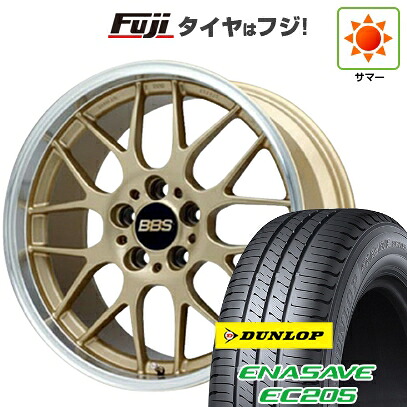 【新品国産車用5穴100】 夏タイヤ ホイール4本セット 215/45R17 ダンロップ エナセーブ EC205 BBS JAPAN RG-R 7.5J 17インチ(送料無料)|フジ スペシャルセレクション
