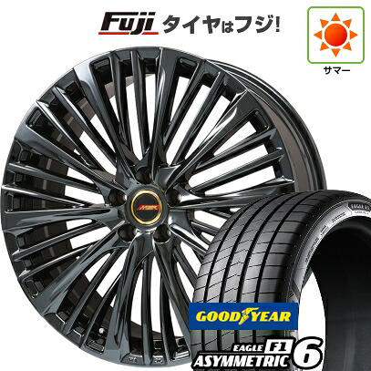 【新品】60系プリウス 夏タイヤ ホイール4本セット 195/50R19 グッドイヤー イーグル エフワン アシメトリックシックス(限定) プレミックス MER-X(平座ナット) 6.5J 19インチ(送料無料)