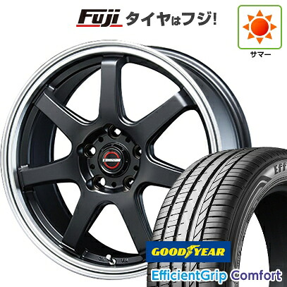 【新品国産車用5穴114.3】 夏タイヤ ホイール4本セット 215/45R18 グッドイヤー エフィシェントグリップ コンフォート(限定) ブレスト ユーロマジック タイプS-07 7.5J 18インチ(送料無料)