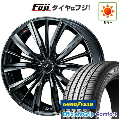 【新品国産車用5穴114.3】 夏タイヤ ホイール4本セット 215/45R18 グッドイヤー エフィシェントグリップ コンフォート(限定) WEDS ウェッズ レオニス VX 7J 18インチ(送料無料)