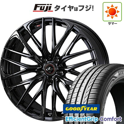 【新品国産車用5穴114.3】 夏タイヤ ホイール4本セット 215/45R18 グッドイヤー エフィシェントグリップ コンフォート(限定) WEDS ウェッズ レオニス SK 7J 18インチ(送料無料)